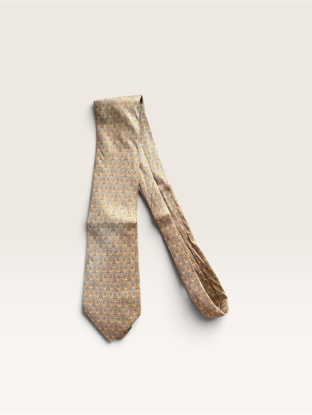 Hermes Silk Tie with Equestrian Design - Picture 4 of 8